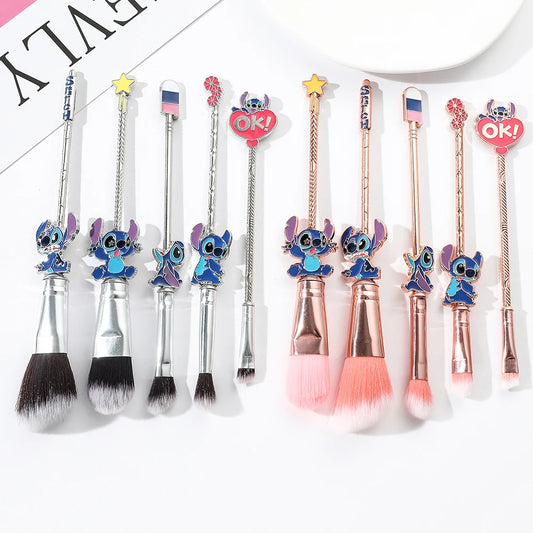 Set de 5 Pinceaux de Maquillage "Stitch"