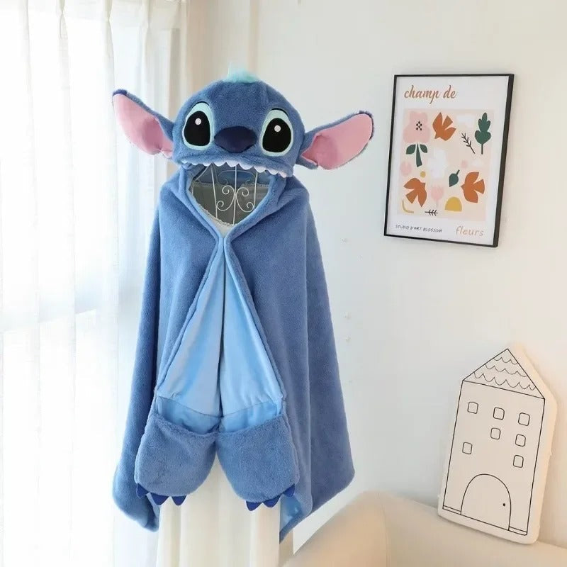 Stitch Plaid - Couverture Stitch à capuche