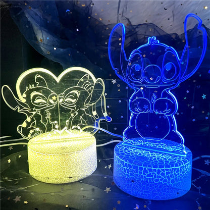 Lampe 3D Stitch avec Télécommande