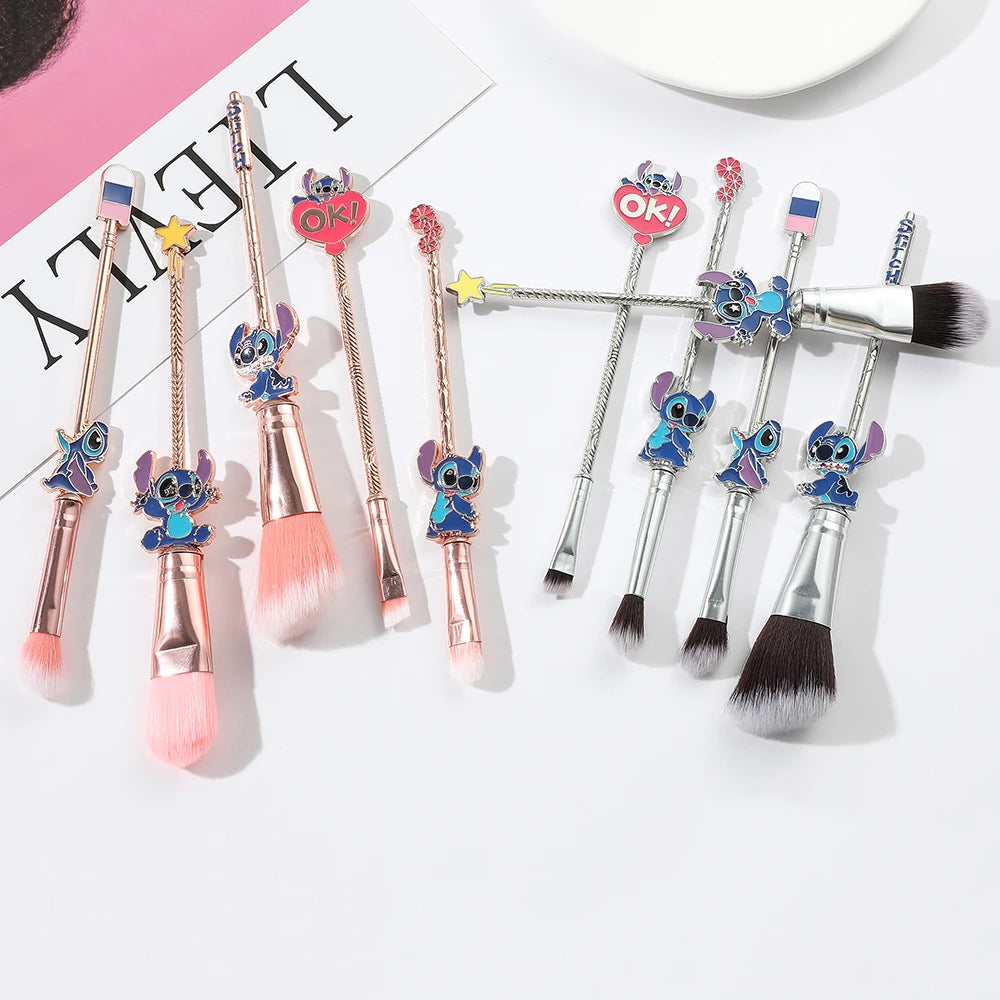 Set de 5 Pinceaux de Maquillage "Stitch"