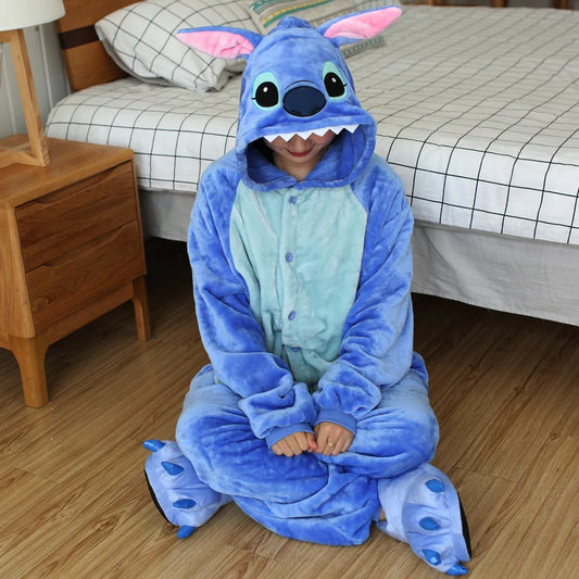 Pyjama Stitch Unisexe avec Capuche – Confort et Fantaisie pour Tous !