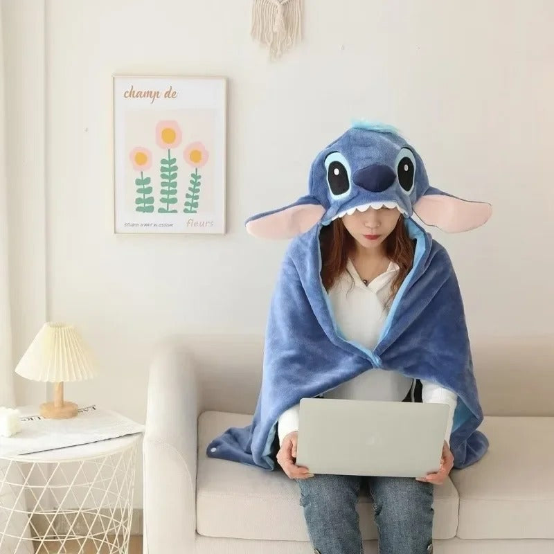 Stitch Plaid - Couverture Stitch à capuche